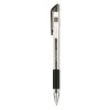 Comfort Grip Gel Pen, Stick, Medium 0.7 Mm, Black Ink, Clear/Black Barrel, Dozen