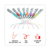 Comfort Grip Gel Pen, Retractable, Medium 0.7 Mm, Assorted Ink And Barrel Colors, 8/Pack