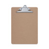 Hardboard Clipboard, 1.25" Clip Capacity, Holds 8.5 x 11 Sheets, Brown