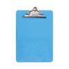 Plastic Clipboard With High Capacity Clip, 1.25" Clip Capacity, Holds 8.5 x 11 Sheets, Translucent Blue