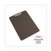 Plastic Clipboard With Low Profile Clip, 0.5" Clip Capacity, Holds 8.5 x 11 Sheets, Translucent Black