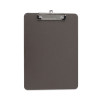 Plastic Clipboard With Low Profile Clip, 0.5" Clip Capacity, Holds 8.5 x 11 Sheets, Translucent Black