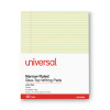 Glue Top Pads, Narrow Rule, 50 Canary-Yellow 8.5 X 11 Sheets, Dozen