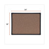 Tech Cork Board, 23.62" x 17.71", Brown Surface, Black Aluminum Frame