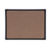 Tech Cork Board, 23.62" x 17.71", Brown Surface, Black Aluminum Frame