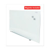 Frameless Magnetic Glass Marker Board, 36" x 24", Translucent Frost Surface