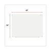 Frameless Glass Marker Board, 48" x 36", White Surface