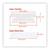 Hanging File Folder Plastic Index Tabs, 1/3-Cut, Clear, 3.7" Wide, 25/Pack