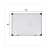 Modern Melamine Dry Erase Board With Aluminum Frame, 24" x 18", White Surface, Satin Aluminum Frame