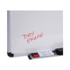 Modern Melamine Dry Erase Board With Aluminum Frame, 24" x 18", White Surface, Satin Aluminum Frame