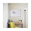 Modern Melamine Dry Erase Board With Aluminum Frame, 36" x 24", White Surface, Satin Aluminum Frame