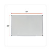 Modern Melamine Dry Erase Board With Aluminum Frame, 72" x 48", White Surface, Satin Aluminum Frame