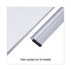 Combination Dry Erase/Bulletin Board, 36" x 24", Tan/White Surface, Black/Satin Aluminum Frame