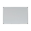 Deluxe Porcelain Magnetic Dry Erase Board, 72" x 48", White Surface, Silver/Black Aluminum Frame
