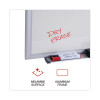Deluxe Melamine Dry Erase Board, 36" x 24", White Surface, Satin Aluminum Frame