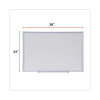 Deluxe Melamine Dry Erase Board, 36" x 24", White Surface, Satin Aluminum Frame