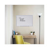 Deluxe Melamine Dry Erase Board, 36" x 24", White Surface, Satin Aluminum Frame