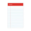 Perforated Ruled Writing Pads, Red Headband, Narrow Rule, (50) White 5 x 8 Sheets, Dozen