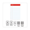 Perforated Ruled Writing Pads, Red Headband, Narrow Rule, (50) White 5 x 8 Sheets, Dozen
