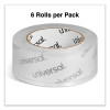 Deluxe General-Purpose Acrylic Box Sealing Tape, 2 Mil, 3" Core, 1.88" x 109 Yds, Clear, 6/Pack