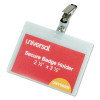 Deluxe Clear Badge Holder W/Garment-Safe Clips, 2.25 X 3.5, White Insert, 50/Box