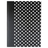 Casebound Hardcover Notebook, 1-Subject, Wide/Legal Rule, Black/White Cover, (150) 10.25 x 7.63 Sheets