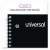 Wirebound Notebook, 1-Subject, Medium/College Rule, Black Cover, (100) 11 x 8.5 Sheets