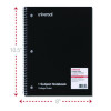 Wirebound Notebook, 1-Subject, Medium/College Rule, Assorted Cover Colors, (70) 10.5 x 8 Sheets, 4/Pack