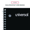 Wirebound Notebook, 1-Subject, Wide/Legal Rule, Black Cover, (70) 10.5 x 8 Sheets