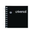 Wirebound Notebook, 1-Subject, Wide/Legal Rule, Black Cover, (70) 10.5 x 8 Sheets