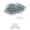 Paper Clips, Jumbo, Smooth, Silver, 100 Clips/Box, 10 Boxes/Pack