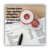 Double-Sided Adhesive Tape Roller, 0.31" x 32.8 Ft, Dries Clear, 2/Pack