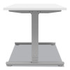 Essentials Electric Sit-Stand Desk, 55.1" X 27.5" X 25.9" To 51.5", White/Aluminum