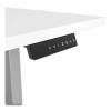 Essentials Electric Sit-Stand Desk, 55.1" X 27.5" X 25.9" To 51.5", White/Aluminum