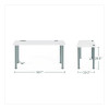 Essentials Writing Table-Desk With Integrated Power Management, 59.7" X 29.3" X 28.8", White/Aluminum