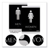 Century Series Office Sign, Men; Women, 6 x 9, Black/Silver
