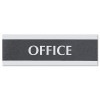 Century Series Office Sign, Office, 9 X 3, Black/Silver