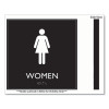 Ada Sign, Women, Plastic, 8 x 8, Clear/White