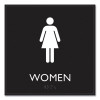 Ada Sign, Women, Plastic, 8 x 8, Clear/White