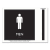 Ada Sign, Men, Plastic, 8 x 8, Clear/White