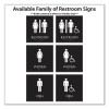 Ada Sign, Men, Plastic, 8 x 8, Clear/White