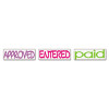 Interlocking Stack Stamp, Approved, Entered, Paid, 1.81" X 0.63", Assorted Fluorescent Ink