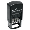 Printy Economy Micro 5-In-1 Date Stamp, Self-Inking, 1" x 0.75", Blue/Red
