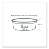 Round Deli Pots, Compostable, 8 Oz, 4.6" Diameter x 1.5" h, Clear, Plastic, 500/Carton