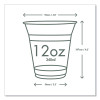 96-Series Cold Cup, 12 Oz, Plastic, Clear/Green, 1,000/Carton