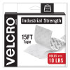Industrial-Strength Heavy-Duty Fasteners With Dispenser Box, 2" X 15 Ft, White