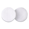 Sticky-Back Fasteners, Removable Adhesive, 0.75" Dia, White, 200/Box