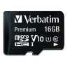 16Gb Premium Microsdhc Memory Card With Adapter, Uhs-I V10 U1 Class 10, Up To 80Mb/s Read Speed