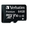 64Gb Premium Microsdxc Memory Card With Adapter, Uhs-I V10 U1 Class 10, Up To 90Mb/s Read Speed