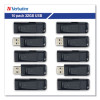 Store 'n' Go Usb Flash Drive Business Bulk, 32 Gb, Black, 10/Pack